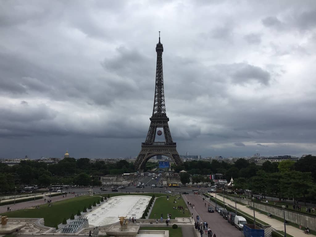 Eiffelturm vom Trocadero in Paris