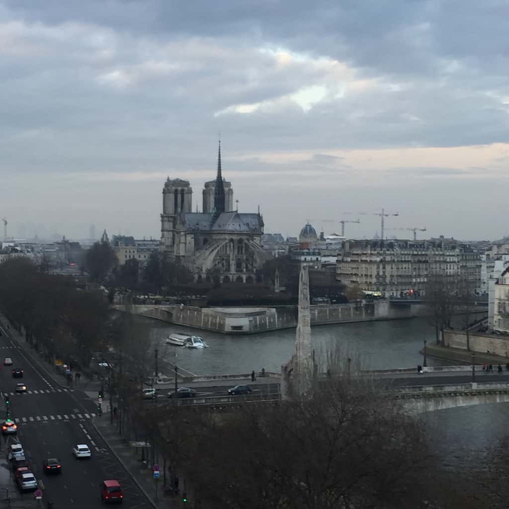 Notre Dame de Paris - view from Arab World Institute