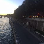 Paris bike trail on Banks of the Seine River