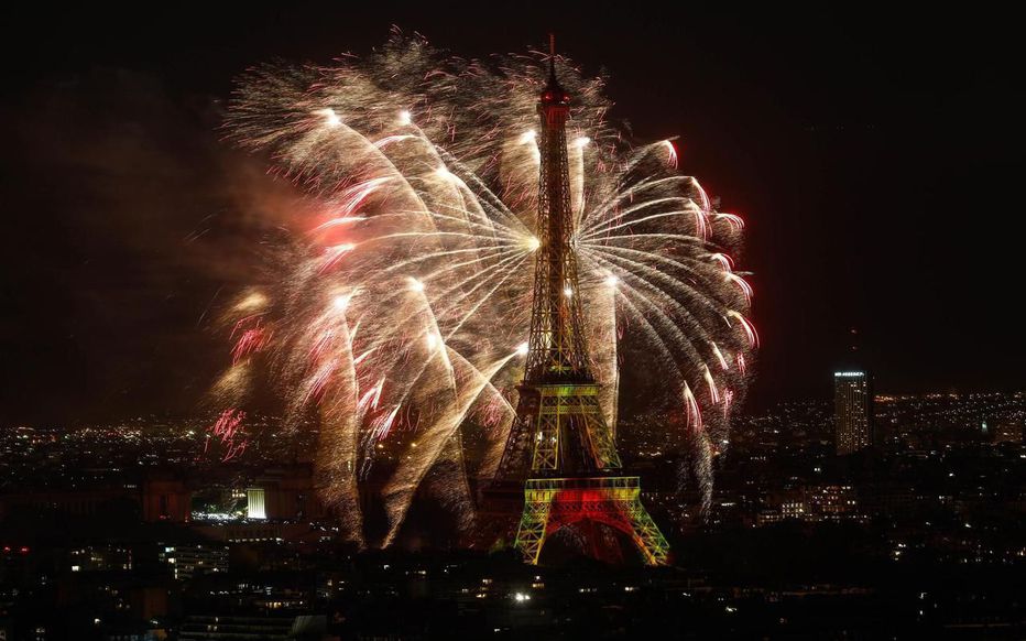 fuegos de atificiales de 14 julio en Paris
